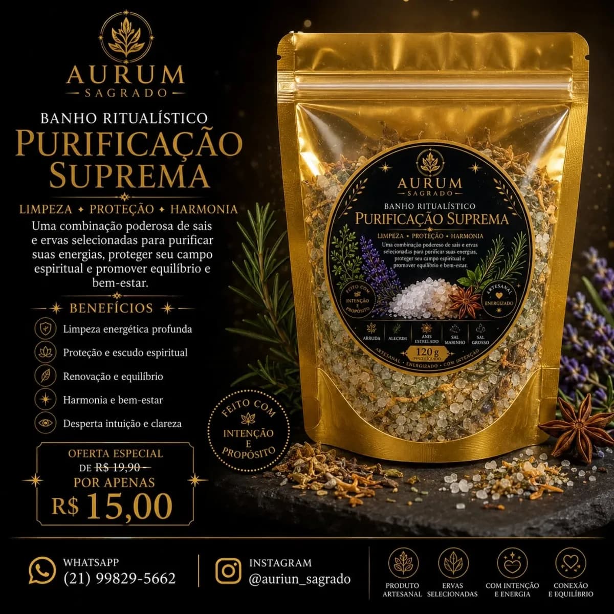 Banho Ritualístico Purificação Suprema