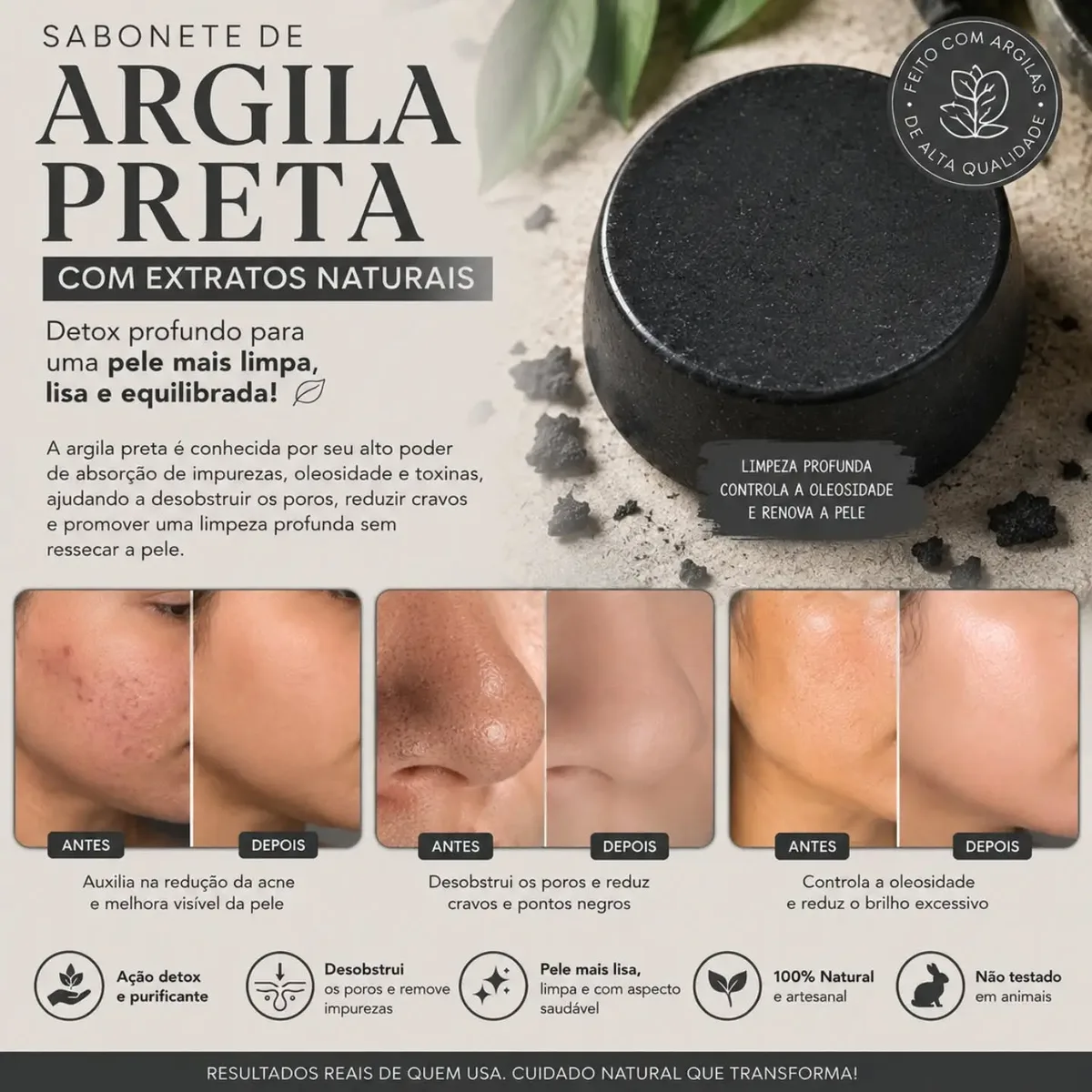 Sabonete de Argila Preta
