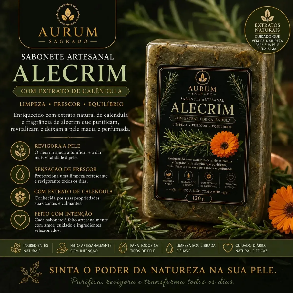 Sabonete de Alecrim com Calêndula