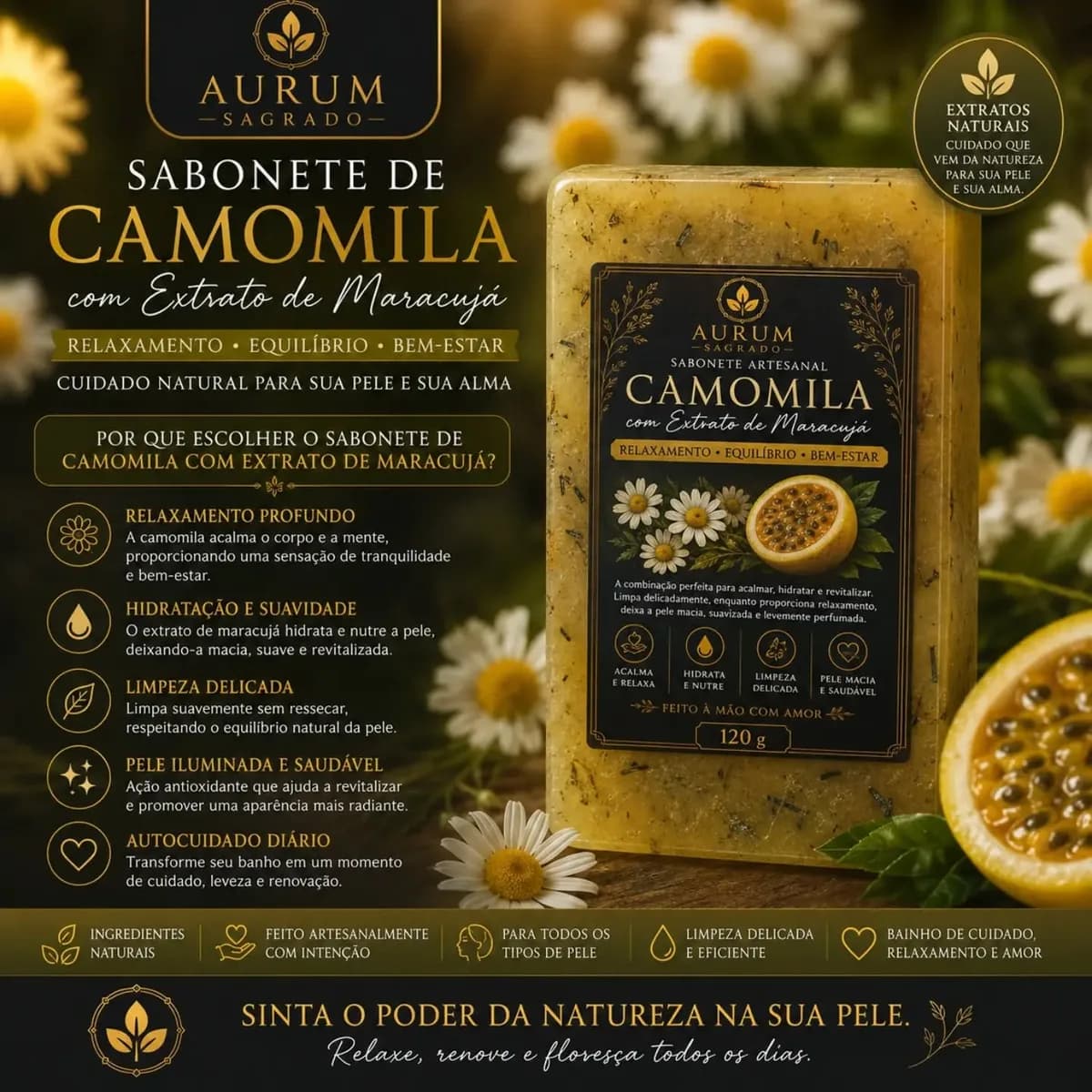 Sabonete de Camomila com Maracujá