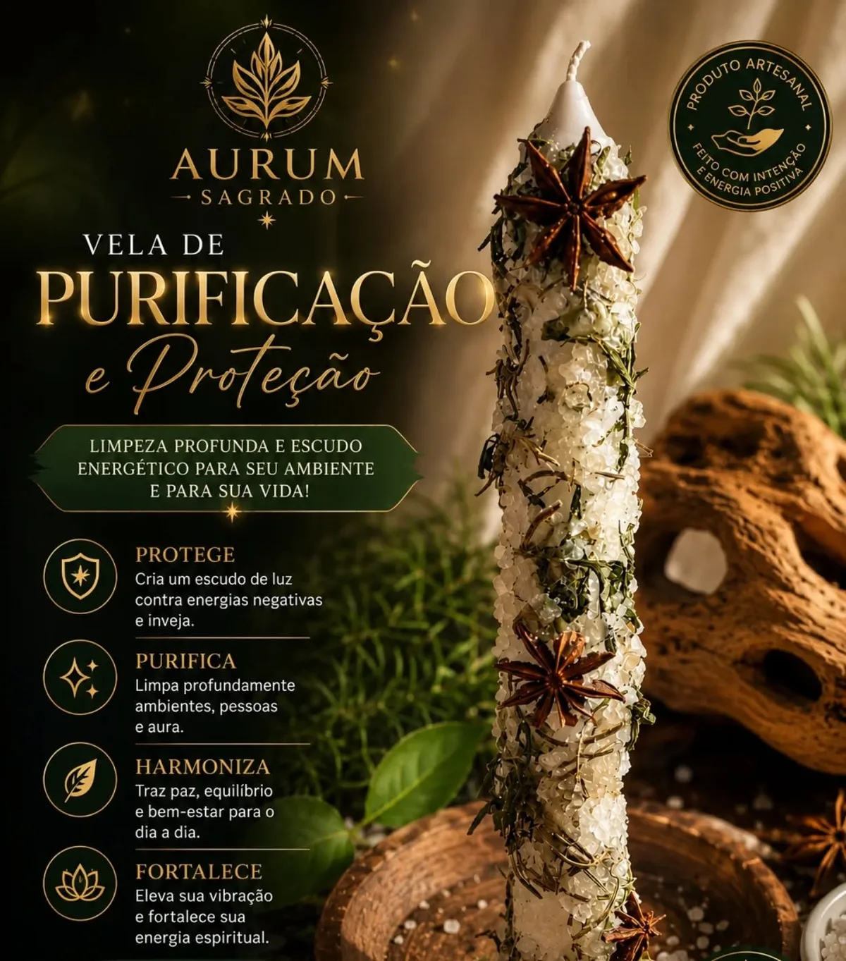 Vela de Purificação e Proteção